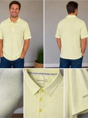 Walter Hagen 11 Majors Golf Polo Size XL vibrant Yellow Performance Mens